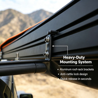 Auvent de camping pour voiture, tente imperméable en PVC, ouverture latérale automatique à ressort à gaz, auvent pour porte-bagages de toit de SUV, extérieur