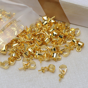 10 pièces de fermoirs en argent S925 en forme de graine, pendentifs disques de 3 mm, ovales, pour perles de 5 à 13 mm, accessoires de bijoux DIY, porte-perles vide 3862 - Product Image 4