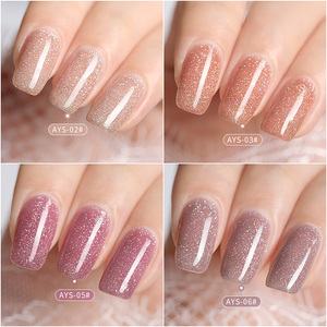 Gel pailleté AS en gros, étiquette privée OEM, <span class=keywords><strong>couleur</strong></span> disco réfléchissante, gel pailleté végétalien, <span class=keywords><strong>couleur</strong></span> gel UV pour ongles - Product Image 2