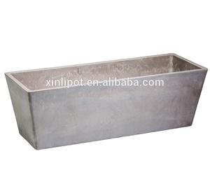 Grands planteurs rectangulaires durables légers de pots de fleur de jardin de boîte de planteur de résine - Product Image 6
