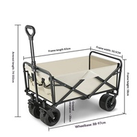 Carrito de Compras Plegable, Carrito de Picnic para Exteriores con 4 Ruedas, Barra de Arrastre, Mesa Metálica, Capacidad de Carga de 150 kg, XT TC-03