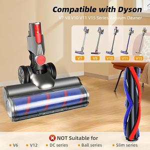 Tête de brosse électrique pour <span class=keywords><strong>aspirateur</strong></span>, tête de rouleau souple pour V7 V8 <span class=keywords><strong>V10</strong></span> V11, conception en plastique réutilisable pour les sols en bois dur - Product Image 2