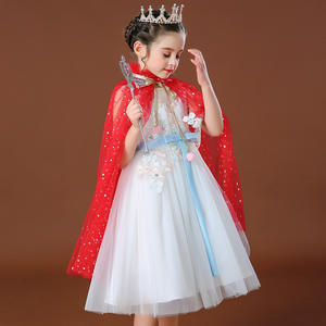 Disfraz de Princesa <span class=keywords><strong>Sirena</strong></span> Congelada para Niñas, Vestido de Poliéster con Capa para Halloween, Disfraces de TV y Películas para Niños - Product Image 3
