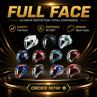 Casque de moto tout-terrain intégral certifié 3C, casque de protection pour la conduite sur sentier et moto tout-terrain