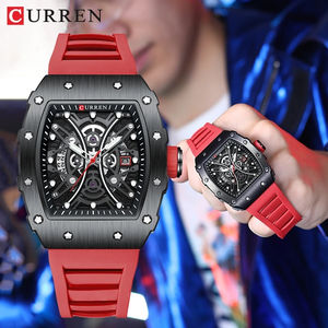 CURREN 8438 Orologi alla Moda <span class=keywords><strong>per</strong></span> Uomo Design a Forma di Botte Quadrante Sportivo Orologio da Polso al Quarzo con Calendario Regalo <span class=keywords><strong>per</strong></span> <span class=keywords><strong>Giovani</strong></span> Uomini - Product Image 6