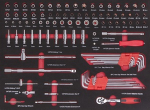 Bộ công cụ sửa chữa Chất lượng cao, 99 miếng bao gồm ổ cắm 1/4 inch và Bộ Chìa Khóa Hex - Product Image 2