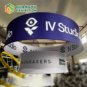 Bannière de plafond pour couloir, stand de salon professionnel, affichage suspendu au plafond, bannière ronde en tube de plafond pour la <span class=keywords><strong>promotion</strong></span> de la marque de l'entreprise - Product Image 6