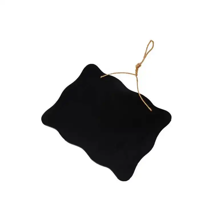 Made from China New Product Ideas Wooden Crafts Small Blackboard Pendant Message Board Lanyard Home Black Bumper Board