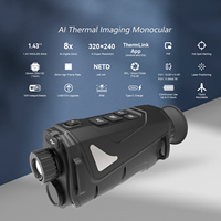 Lunette de chasse thermique portable avec vision nocturne infrarouge, écran AMOLED et enregistrement vidéo en temps réel pour équipement de plein air