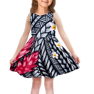 Stile etnico Hawaii tribale bambino ragazze Puletasi Samoan <span class=keywords><strong>stampa</strong></span> su richiesta polinesiano tribale abbigliamento per bambini <span class=keywords><strong>vestito</strong></span> per bambini - Product Image 5