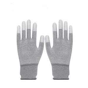 Gants de protection antistatiques en fibre de carbone, gants de protection enduits de PU, gants de travail sans poussière, résistants à l'abrasion - Product Image 4