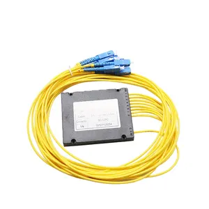 Equipamento de fibra óptica ftth 1*8 sc upc, módulo de caixa óptica do abs do modo único