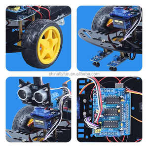 2wd Slimme <span class=keywords><strong>Robot</strong></span> Carkit Diy Ultrasone Infrarood Obstakel Vermijden Slimme Auto Twee Wielen Rijden Voor <span class=keywords><strong>Arduino</strong></span> Ch340 U Geen R3 - Product Image 5