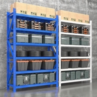 Système d'étagères de stockage industriel à 4 niveaux, capacité de 1000 kg, unités empilables, rayonnage métallique, rayonnage en acier pour entrepôt, rayonnage à palettes
