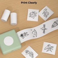 Stiker gulung kertas stiker Mini struk termal, pencetak foto 58mm A6 203 Dpi untuk banyak penggunaan