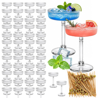 Verres à cocktail de luxe côtelés, verres à cocktail tropicaux, verres à cocktail fantaisie, verres à martini pour le camping