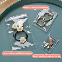 Mini 6*8cm personalizado Ziplock joyería bolsa transparente PVC cosmético joyería almacenamiento cremallera bolsa