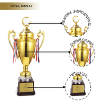 Trophée en métal durable DeMo - Gravure laser, plaqué, pour événements sportifs scolaires, ornements créatifs, haute qualité, vente en gros