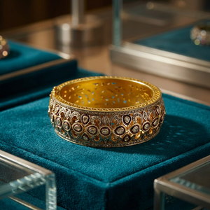 Luxury Gold Plating Diamond <b>Bangle</b> <b>Bracelet</b> for Women Premium Jewelry - Product Image 4