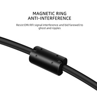 Câble coaxial VGA mâle-mâle HD 1080P, gaine en PVC noire, connexion universelle pour moniteur d'ordinateur, projecteur, HDTV, plusieurs longueurs