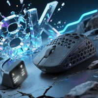Souris de jeu sans fil Darmoshark M5 AIR 31g en fibre de carbone forgée, trois modes, PAW3950 8K Hz 30000 DPI pour PC FPS Esports