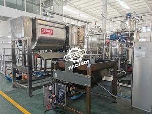 Línea de Producción de Barras de Chocolate Tipo Snickers, Mezcladora de Turrón, Dosificador de Caramelo, Cocedor, Tostador de Cacahuetes, Rociador - Product Image 4