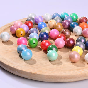 Nouveauté 2025, perles rondes en silicone de qualité alimentaire sans BPA, brillantes et brillantes de 15 mm, pour la fabrication de bijoux pour bébés, de stylos - Product Image 2