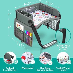Échantillon gratuit Plateau d'activités de voyage pliable portable pour enfants en bas âge pour siège auto pour enfants en voiture - Product Image 4