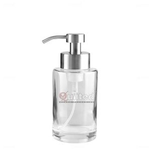 Bouteille de pompe en verre de mousse de savon liquide givré ambré de 250ml 350ml pour le nettoyant facial de lavage de corps de main - Product Image 4