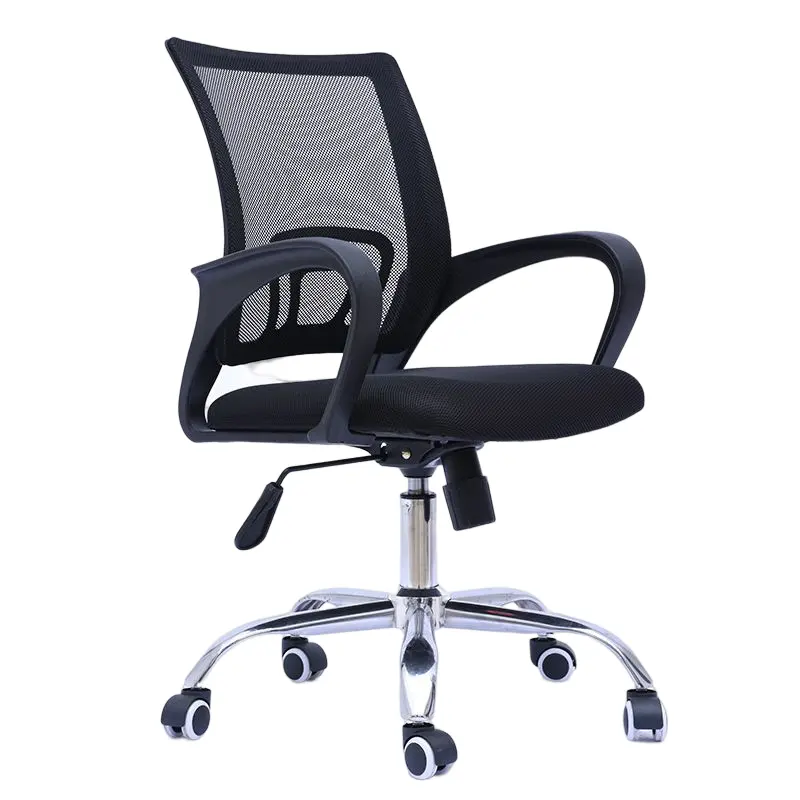 Toptan özel örgü kumaş Modern mobilya bilgisayar naylon konfor sandalyeler ergonomik yönetici koltuğu siyah döner ofis koltuğu