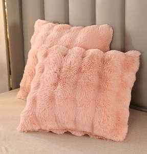 Almohada y respaldo de lana de punto de felpa sedosa y suave - Product Image 1