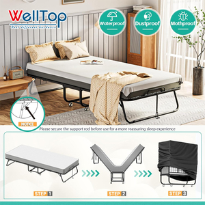 Welltop tùy chỉnh đồ nội thất phần cứng tiết kiệm không gian Murphy giường kim loại có thể gập lại tường Khung giường với nệm - Product Image 5