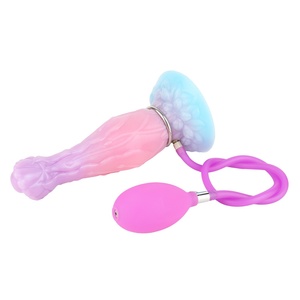 ELKKOST Large Inflatable <b>Dildo</b> Silicone Flexible <b>Dildo</b> Inflatable Anal Plug Sex Toys for Women Masturbation - Product Image 6