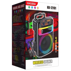 Portable Rechargeable Trolley <b>Speaker</b> 12 In 40W LED Light Bluetooth TWS SD <b>USB</b> KK 12101 - Product Image 2