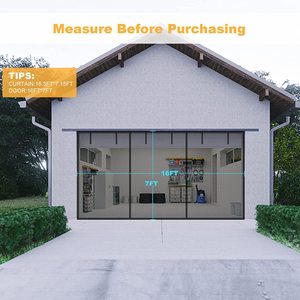 Moustiquaire de garage pour 2 voitures, durable, magnétique, robuste, en maille argentée, kit de protection de porte avec 6 bandes de fixation - Product Image 4