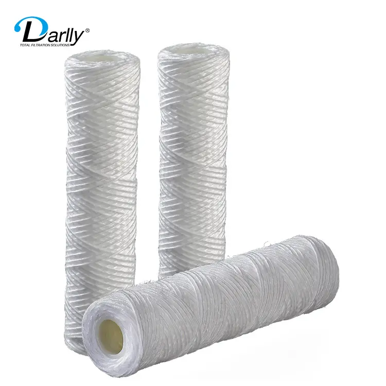 Darlly 10/20/30/40inch PP trầm tích bộ lọc với lõi thép không gỉ Hộp mực nước với tốc độ dòng chảy cao cho nước uống