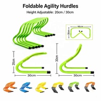 LXY-036 Pliable 6 "& 12" Réglable Vitesse Agilité Haies Football Entraînement Lot de 5 avec Sac de Transport pour Athlétisme