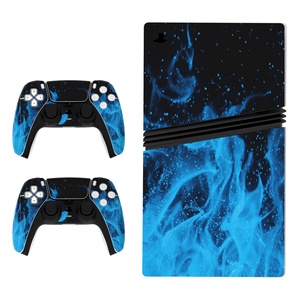 สติ๊กเกอร์ตกแต่ง PS5 Pro - ลายเปลวไฟสีน้ำเงิน สำหรับหุ้มเครื่องเล่นเกมส์ ทนความร้อน - Product Image 2
