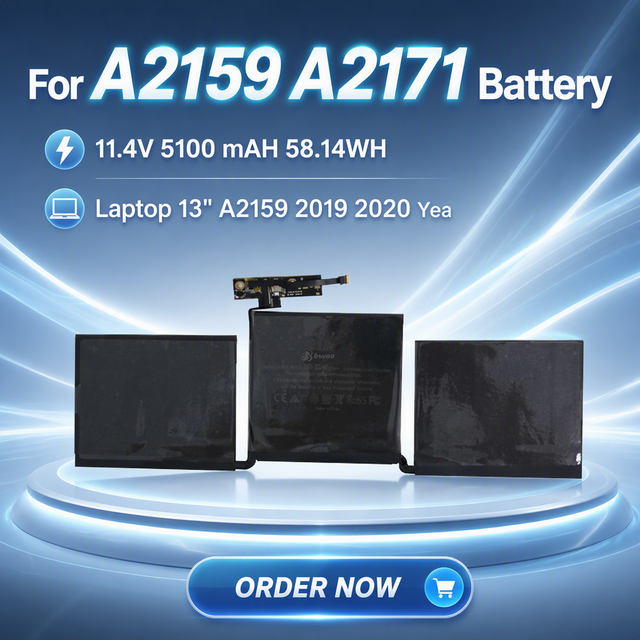 A2171 Laptop Battery for MacBook Pro 13" A2159 A2289 A2338 2019 2020 Year 11.4V 5100 MAH 58.14WH Replacement