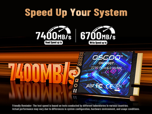 OSCOO 2230 NVMe SSD PCIe Gen4.0 Dahili Katı Hal Sürücüsü, Steam Deck, ROG Ally, MSI Claw, Microsoft Surface Pro ve Mini Bilgisayarlar için - Product Image 5