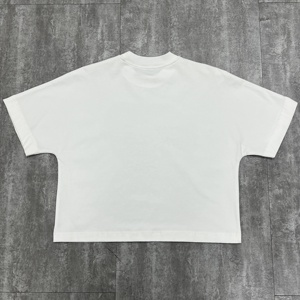 T-shirt décontracté streetwear de haute qualité, imprimé sur mesure avec logo, coupe oversize, en coton épais, style court et carré - Product Image 4
