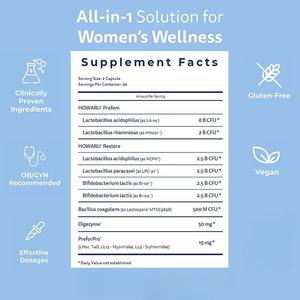 Capsules de probiotiques pour femmes, 60 unités, vente en gros d'usine, vente chaude pour l'exportation, soutien à la santé intestinale, complément probiotique - Product Image 4