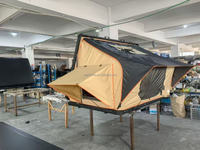 Carpa de techo de aluminio rígido con apertura lateral, caja de tienda duradera, techo de coche en la azotea