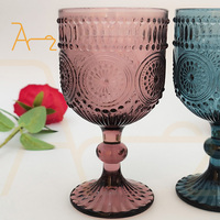 Vintage gobelets verre à vin tasse de luxe personnalisé couleur verrerie fête décoration rétro tournesol motif vin gobelet pour mariage