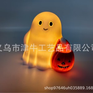 Adorno de fantasma de Halloween, artesanía de resina que brilla en la oscuridad, decoración interior, decoración de escritorio bonita para fiesta de Halloween - Product Image 2