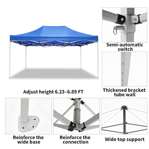 Offre Spéciale – <span class=keywords><strong>Abri</strong></span> Extérieur Pliant et Télescopique 3x4,5 m Anti-accumulation d'eau, Idéal pour Événements Commerciaux, Publicitaires, Fêtes – Résistant au Vent, Soleil et Pluie - Product Image 3
