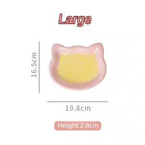 Ciotola in ceramica ecologica per animali domestici ciotola cibo per cani Anti-caduta solido moderno ovale rosa durevole blu facile da pulire per l'alimentazione - Product Image 4