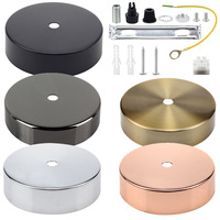 Kit de suspension pour luminaire vintage rose, plaque de recouvrement pour plafonnier et tous les accessoires de montage pour luminaires suspendus