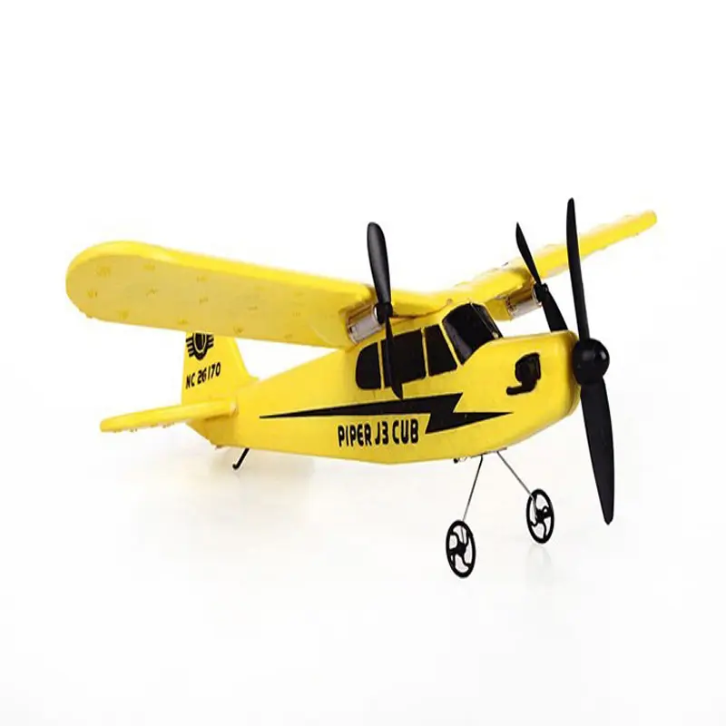 Remote control glider fixed wing 2.4G aircraft model children's toy foam CUB J3 remote control aircraft model FX-803