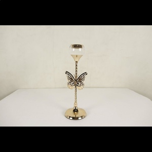 Grand chandelier en métal à double pilier en forme de papillon pour mariage, décoration de table, ornement artisanal - Product Image 2